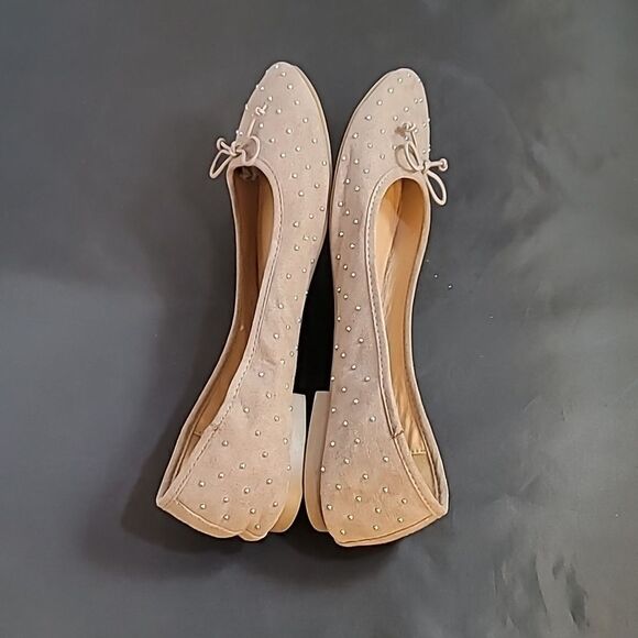 REPORT STUDDED ROUND TOE SLIP-ON WOMEN"S BALLET FLATS SHOE - Picture 7 of 14